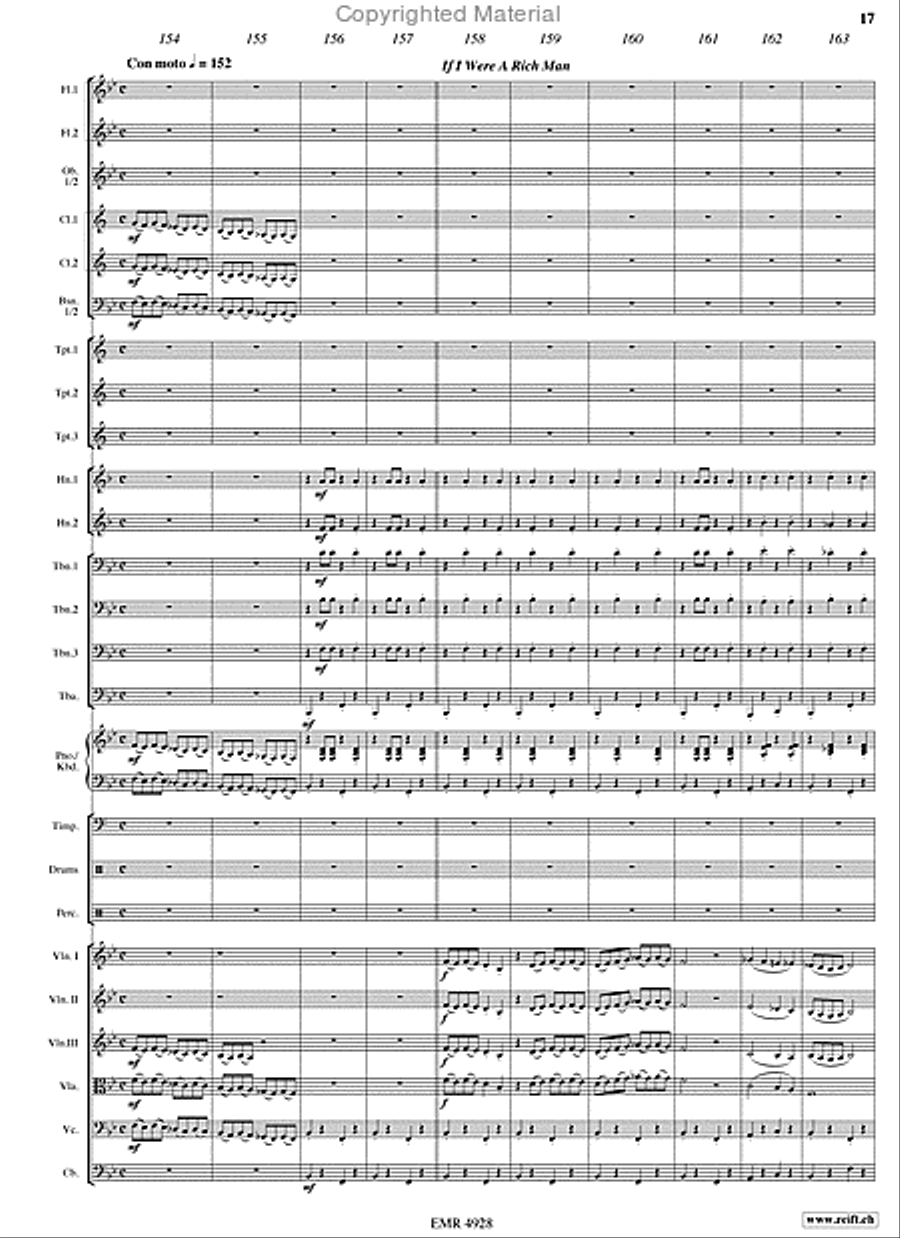 Fiddler On The Roof Orchestra scores gallery preview page 17