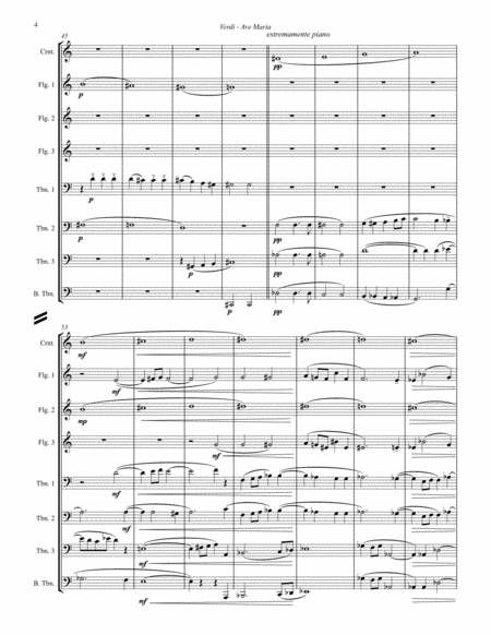 Ave Maria from Quattro Pezzi Sacri for 8-part Brass Ensemble