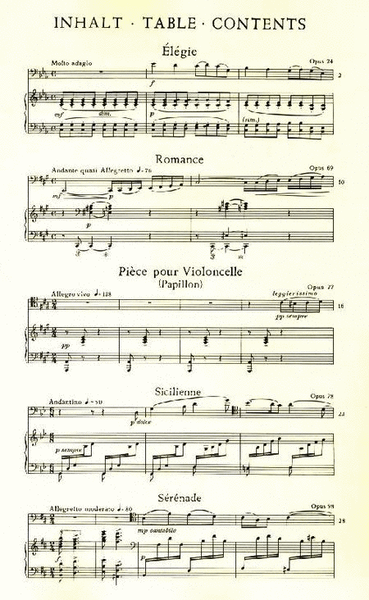 Pieces for Violoncello & Piano