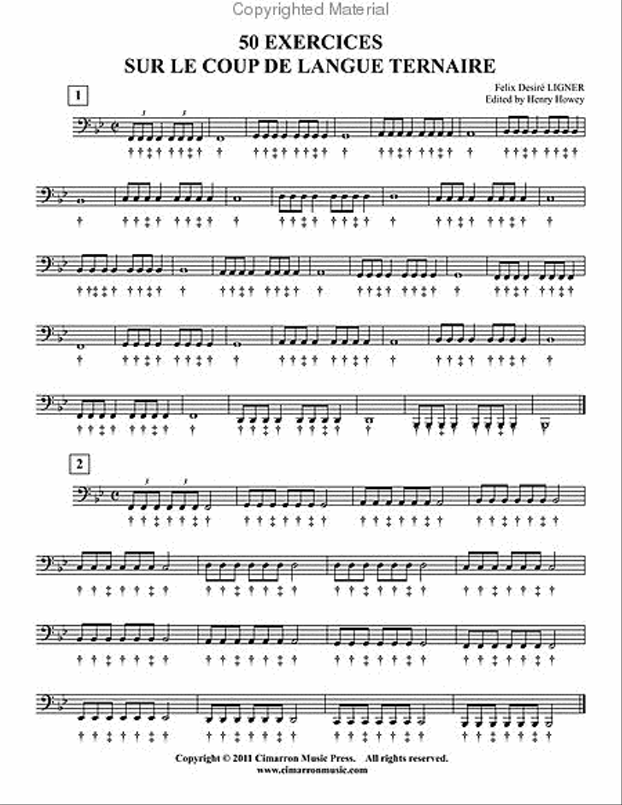 50 Exercises sur le Coup de Langue Ternaire Tuba scores gallery preview page 5