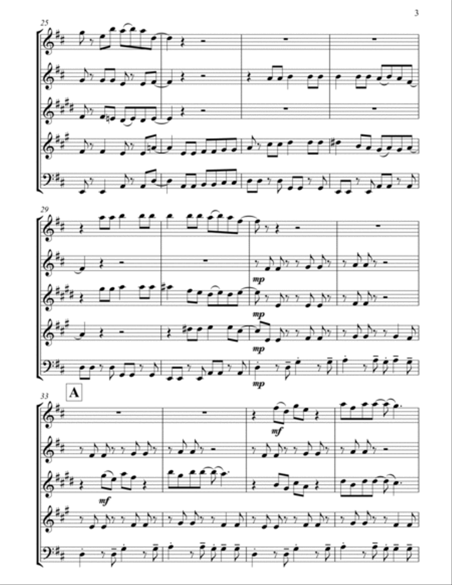 Summer Nights Summer Nights Woodwind Quintet scores gallery preview page 4