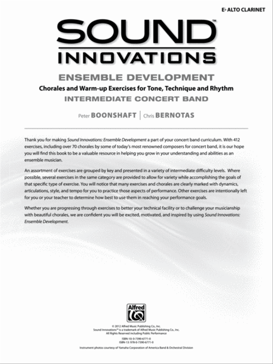 Sound Innovations for Concert Band -- Ensemble Development for Intermediate Concert Band Concert Band Methods scores gallery preview page 2