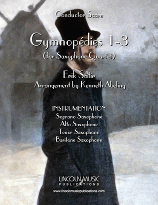 Book cover for Satie – Gymnopedies No. 1-3 (for Saxophone Quartet SATB)