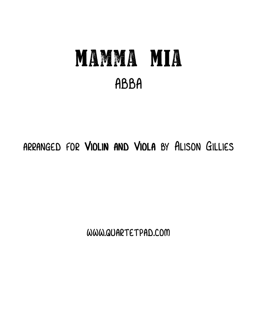 Mamma Mia String Duet scores gallery preview page 1