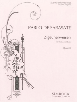 Book cover for Zigeunerweisen Op. 20 (Wilhelmj)