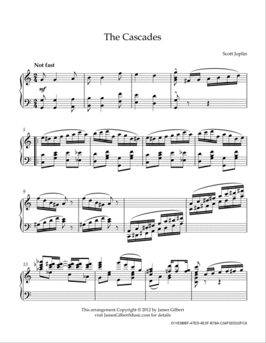 The Cascades The Cascades Piano Solo scores gallery preview page 2