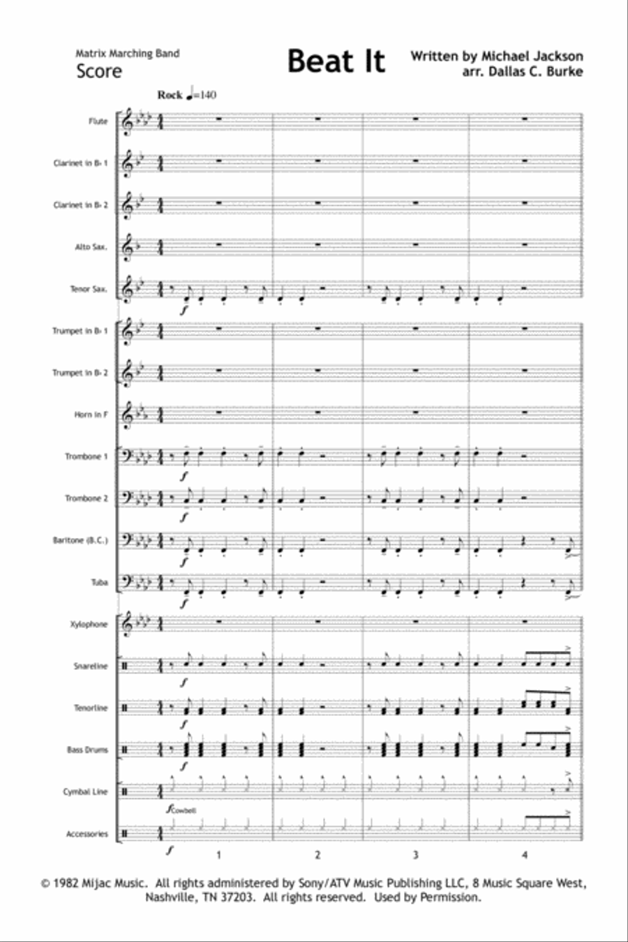 Beat It Marching Band scores gallery preview page 2