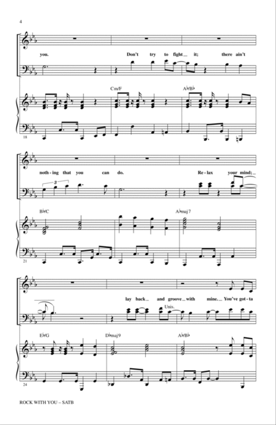 Rock With You - A Tribute to Michael Jackson (Medley) 4-Part scores gallery preview page 3