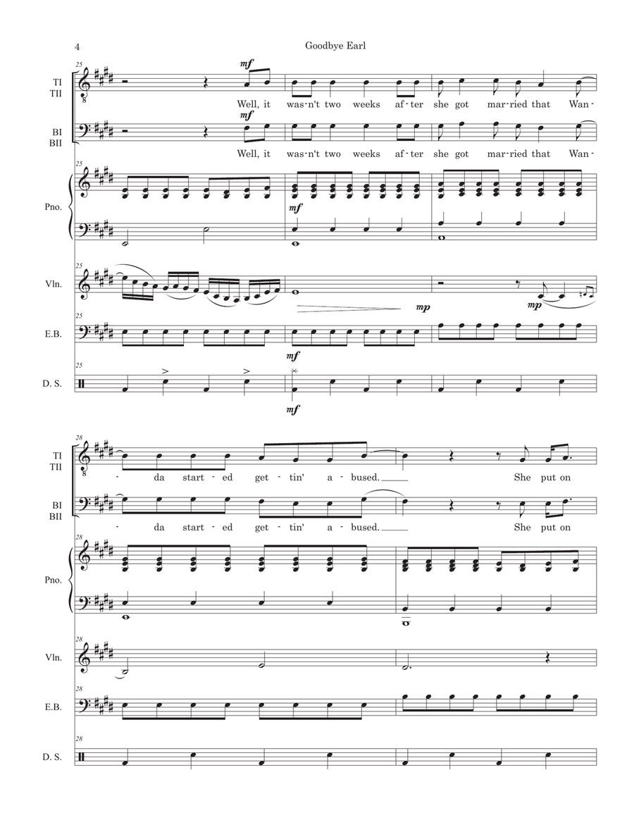 Goodbye Earl Goodbye Earl TTBB scores gallery preview page 4