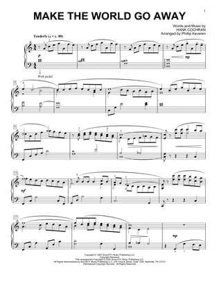 Book cover for Make The World Go Away [Classical version] (arr. Phillip Keveren)