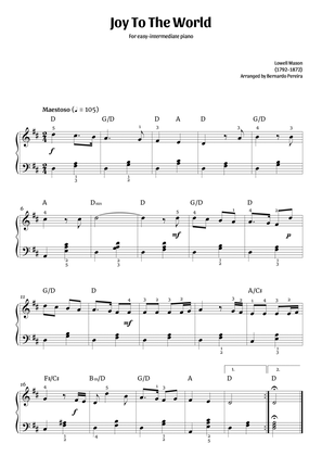 Joy to the World (easy-intermediate piano – D major)