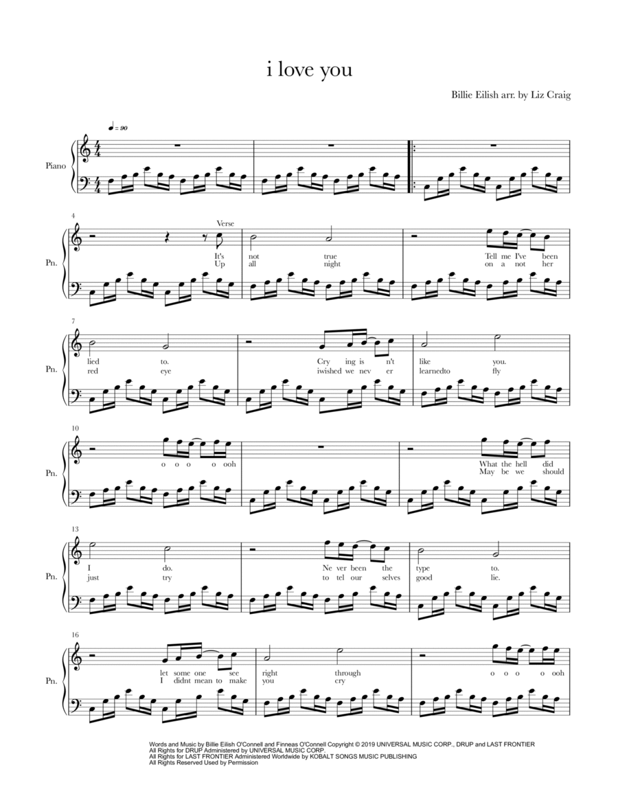 I Love You Voice scores gallery preview page 1