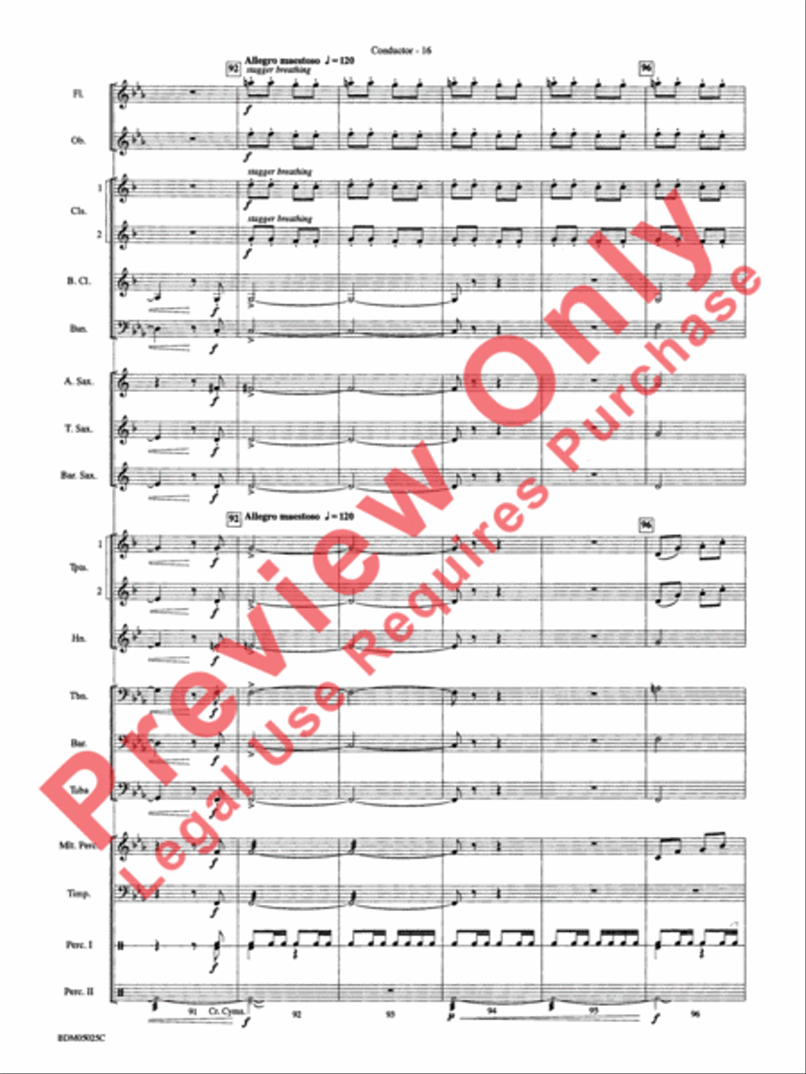 Fanfare for a New Age Concert Band scores gallery preview page 19