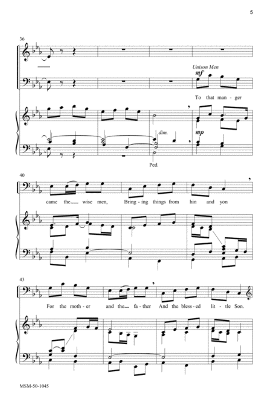 Jesus, Jesus, Rest Your Head 4-Part scores gallery preview page 4