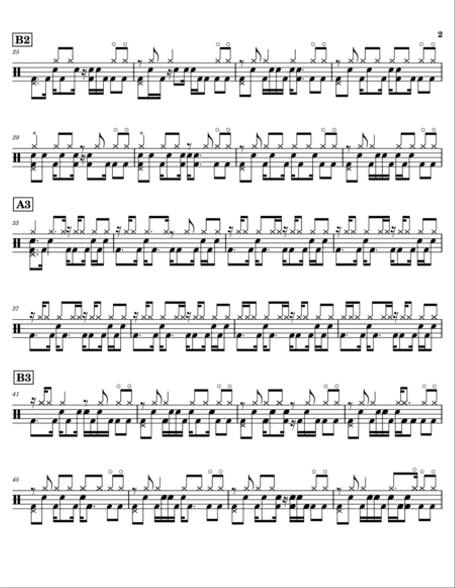 Cissy Strut Drum Set scores gallery preview page 2