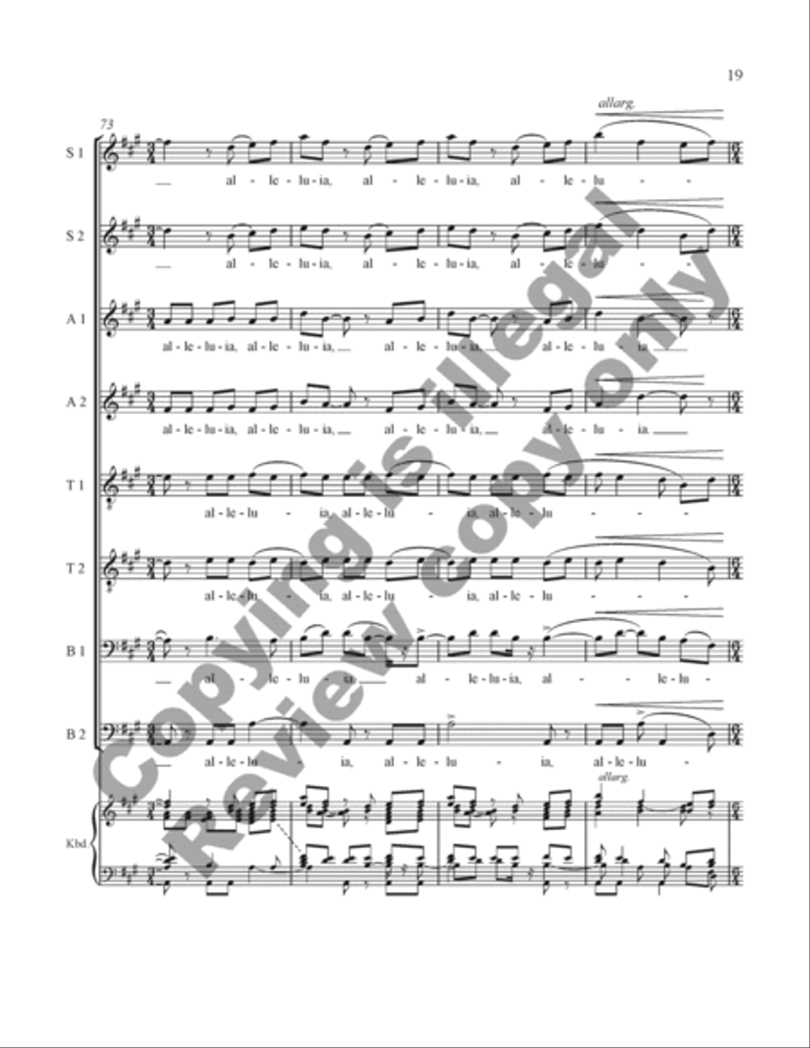 Alleluia for SSAATTBB Chorus Unaccompanied SSAATTBB scores gallery preview page 40
