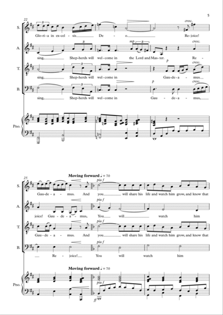 There Is No Rose (Song To Joseph), SATB/ Piano 4-Part scores gallery preview page 4