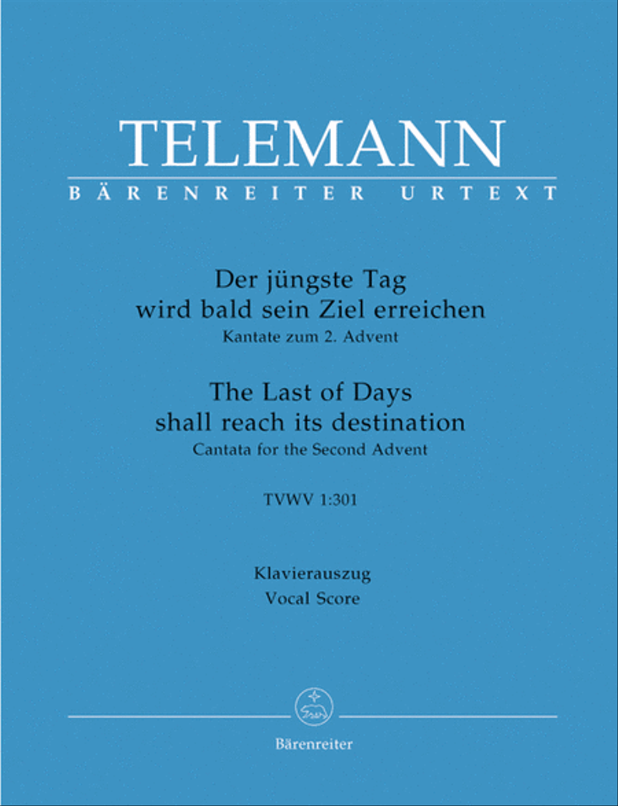 Der jungste Tag wird bald sein Ziel erreichen TVWV 1:301 4-Part scores gallery preview page 1