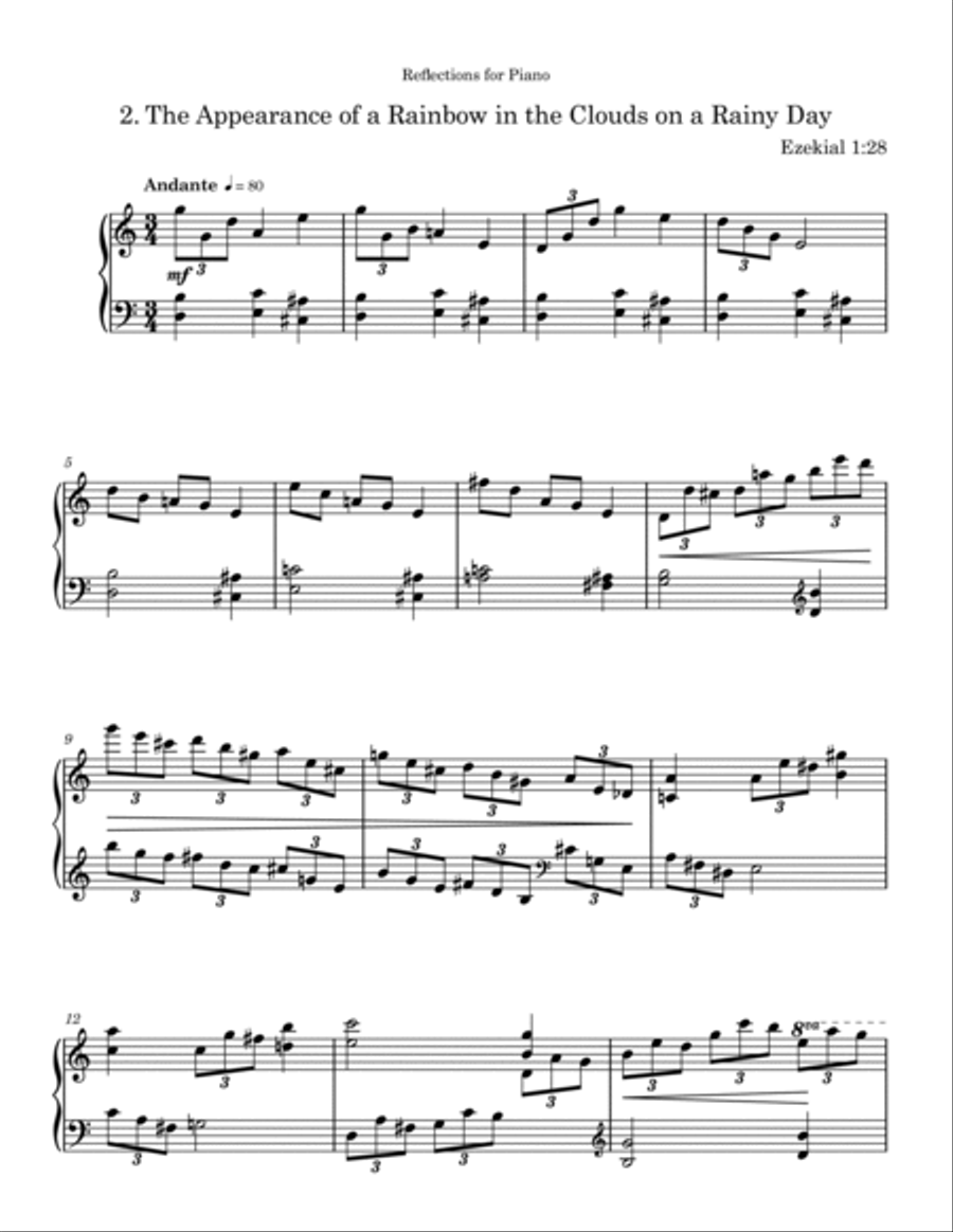 Reflections for Piano Piano Solo scores gallery preview page 4