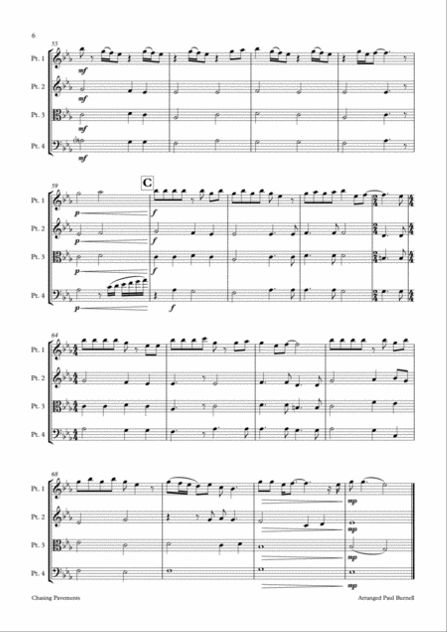Chasing Pavements Small Ensemble scores gallery preview page 6