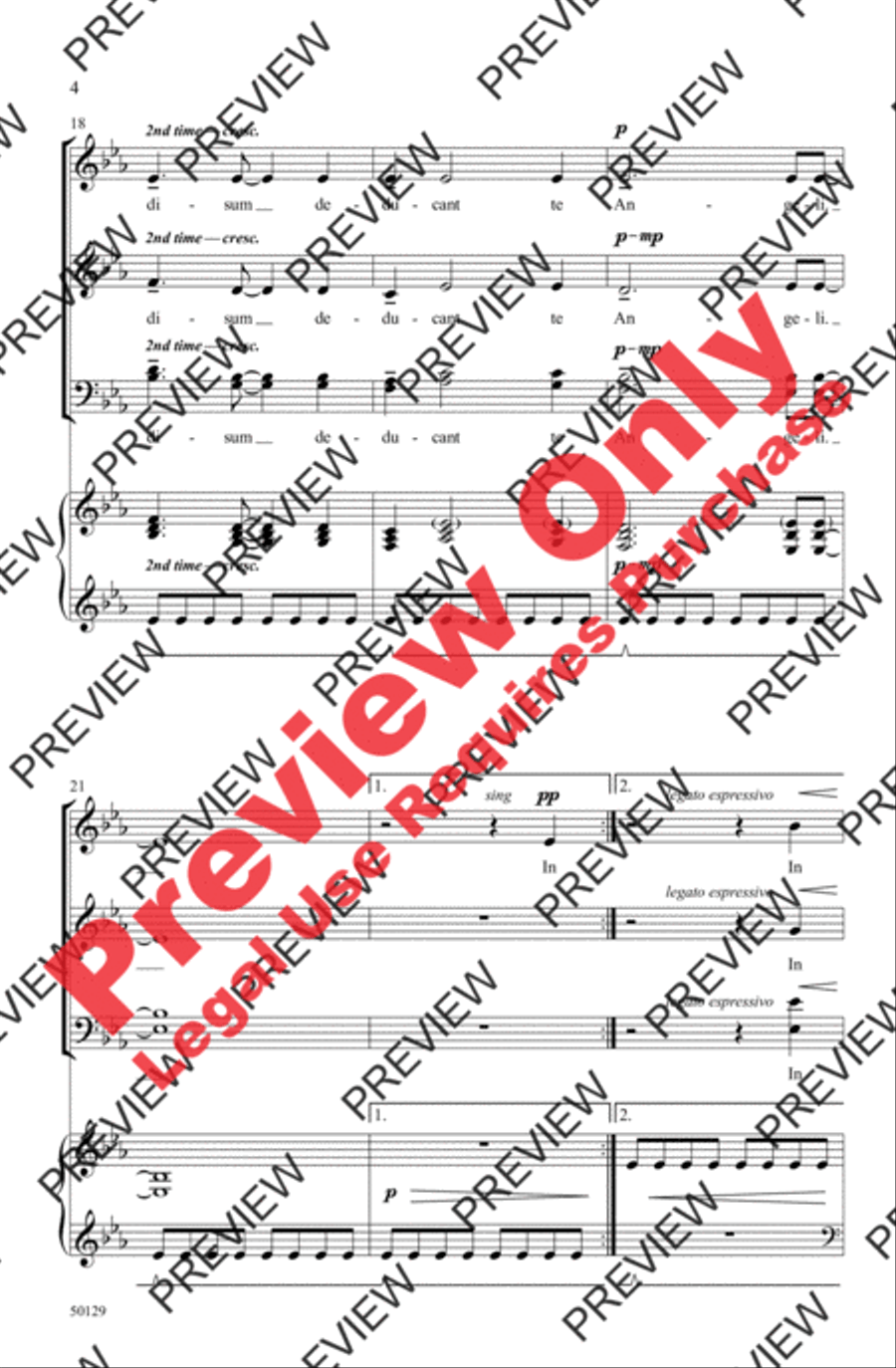 In Paradisum 4-Part scores gallery preview page 4