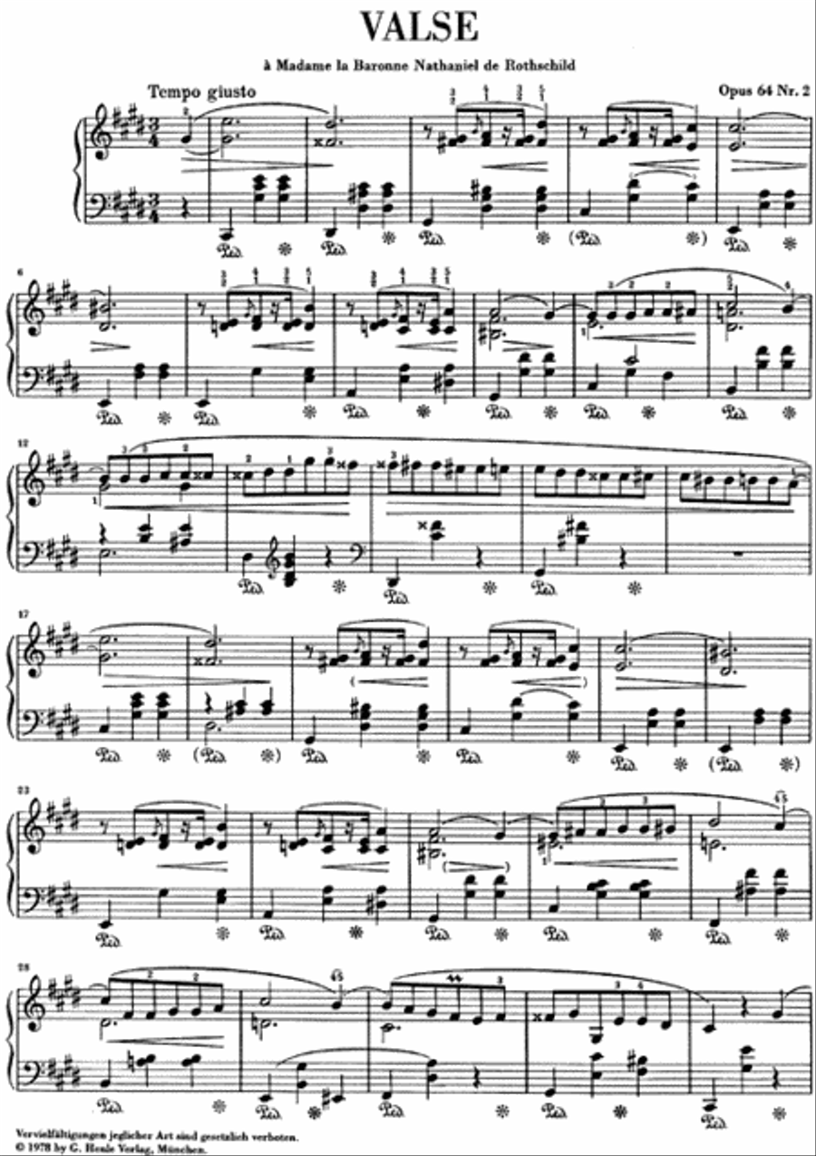 Waltz in C Sharp minor Op. 64 Piano Solo scores gallery preview page 2