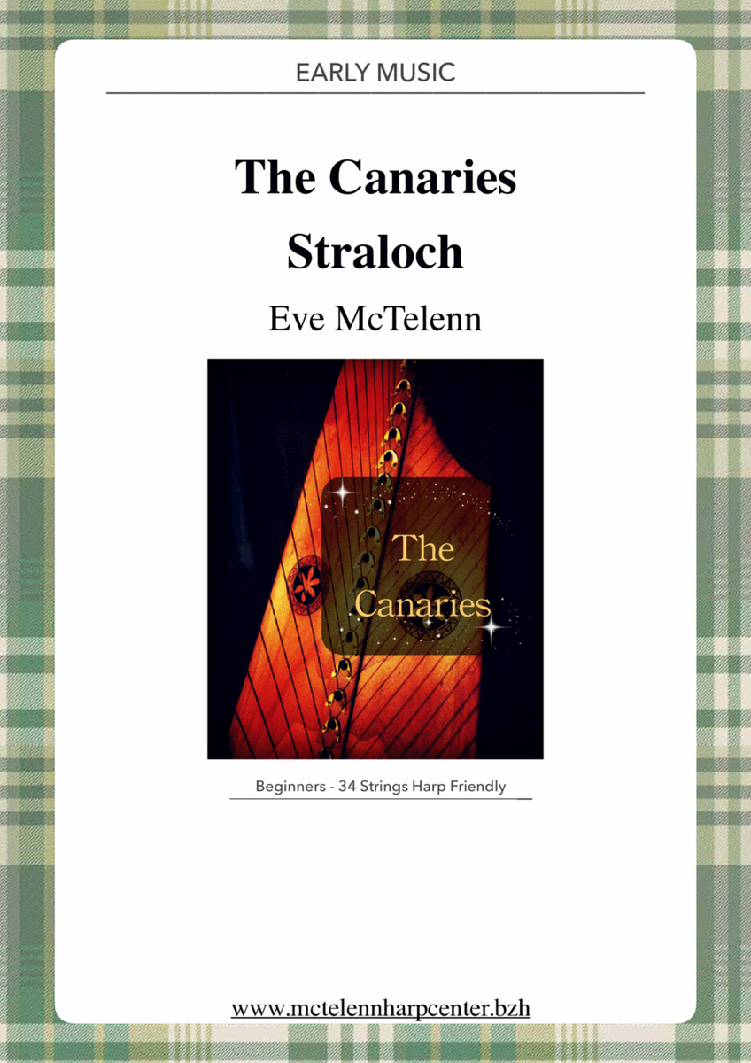 The Canaries - Straloch - Renaissance Melody - 34 String Harp | McTelenn Harp Center image number null