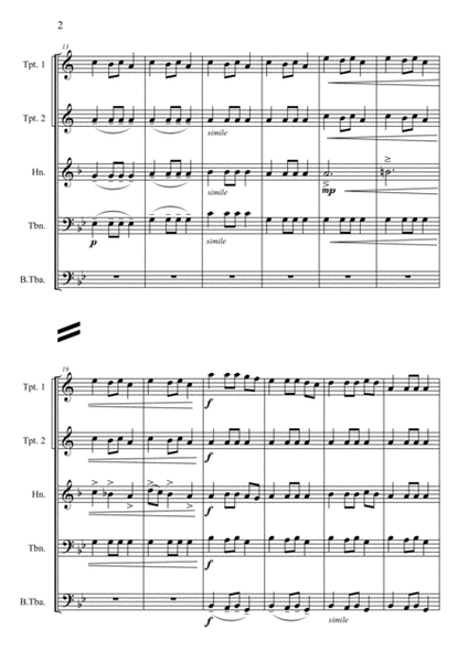 Carol of the Bells/Shchedryk (Ukrainian Christmas Carol), arr. for Brass Quintet image number null