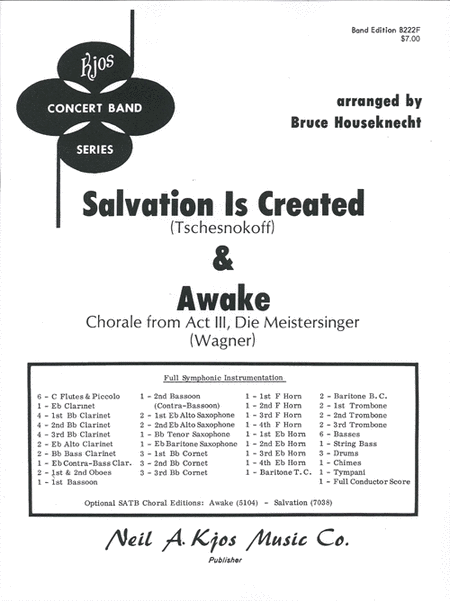 Salvation Is Created And Awake-Score