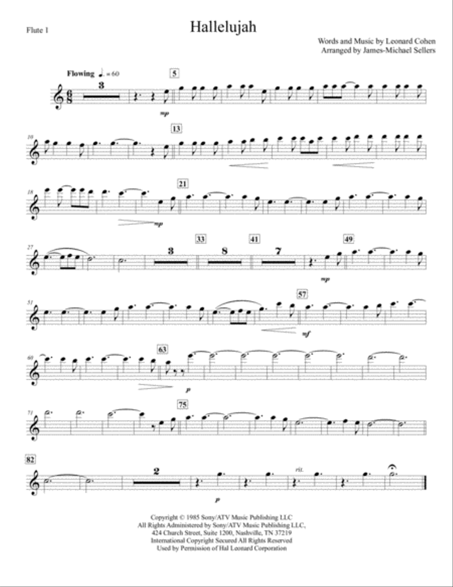 Hallelujah Hallelujah Flute Choir scores gallery preview page 6