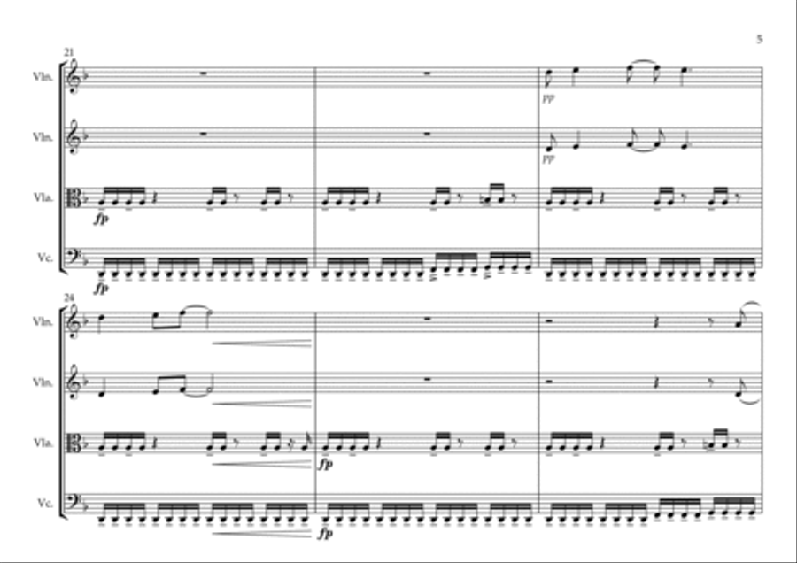 Another Brick In The Wall Another Brick In The Wall String Quartet scores gallery preview page 5