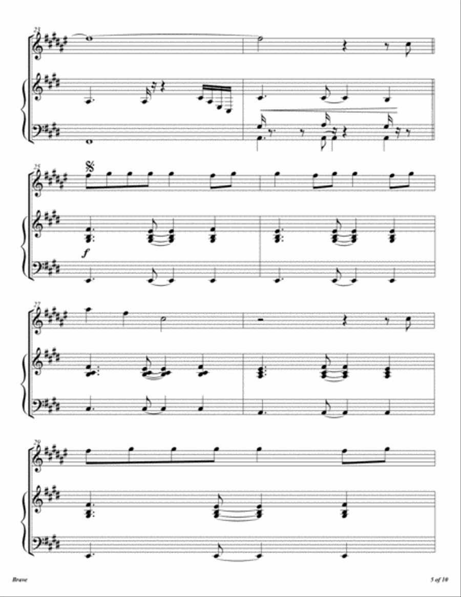 Brave Trumpet Solo scores gallery preview page 6