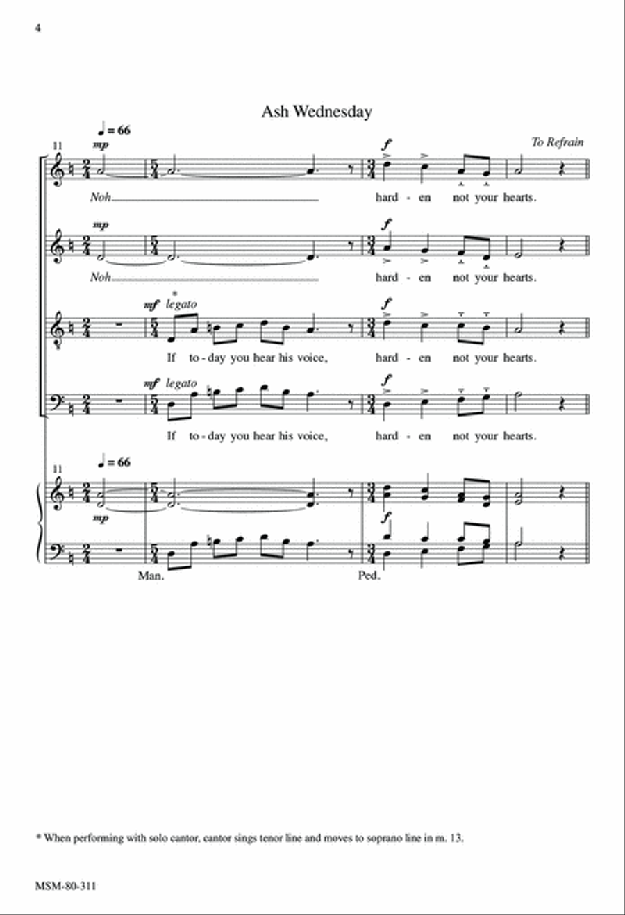 Gospel Acclamation for Lent 4-Part scores gallery preview page 4