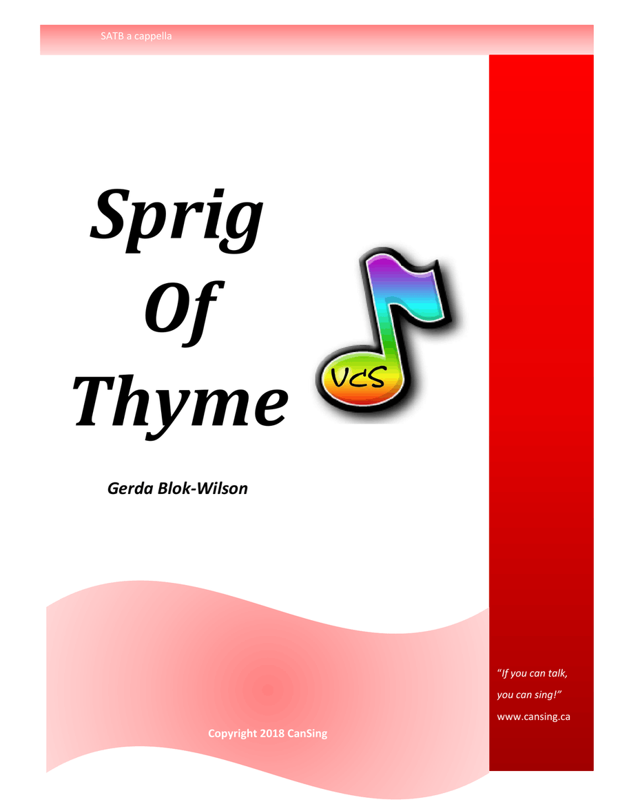 Sprig of Thyme 4-Part scores gallery preview page 1