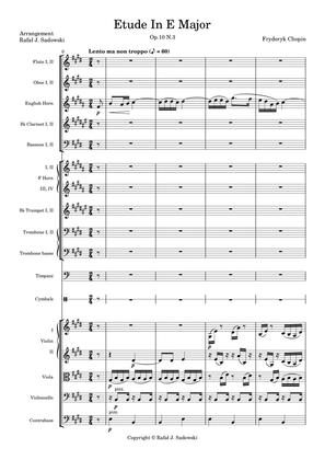 Etude In E Major "Tristesse" Op. 10 No. 3