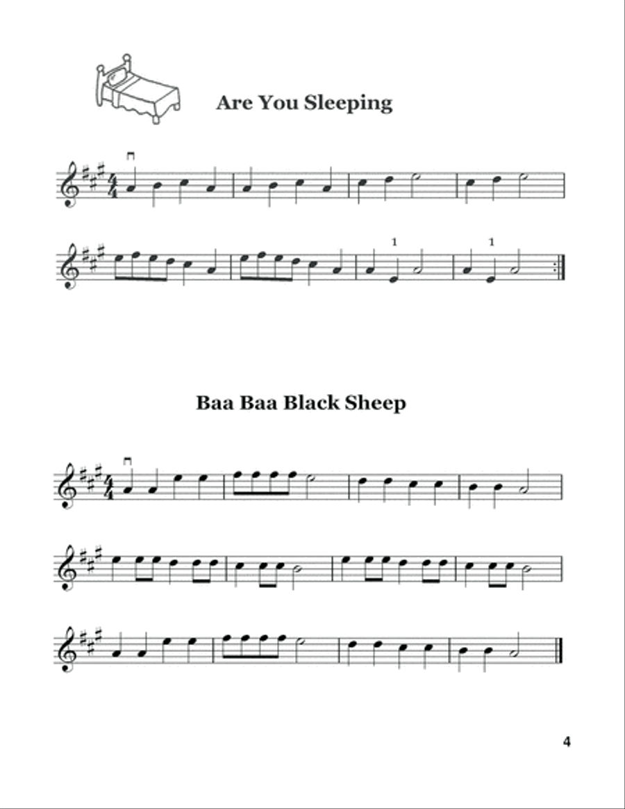 Easy Tunes for Beginning Violin Violin Solo scores gallery preview page 6