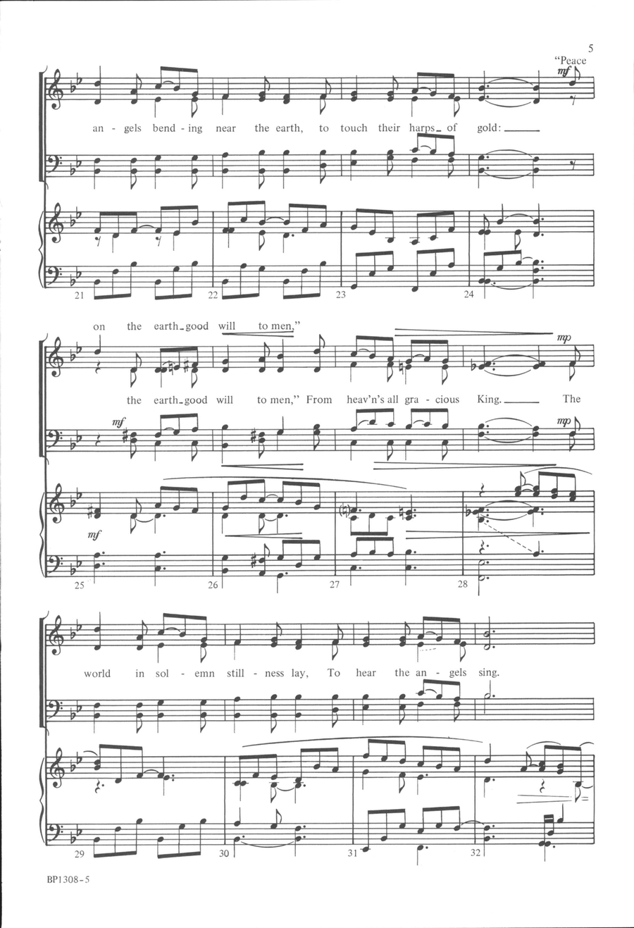 Christmas Choral Fantasy 4-Part scores gallery preview page 5