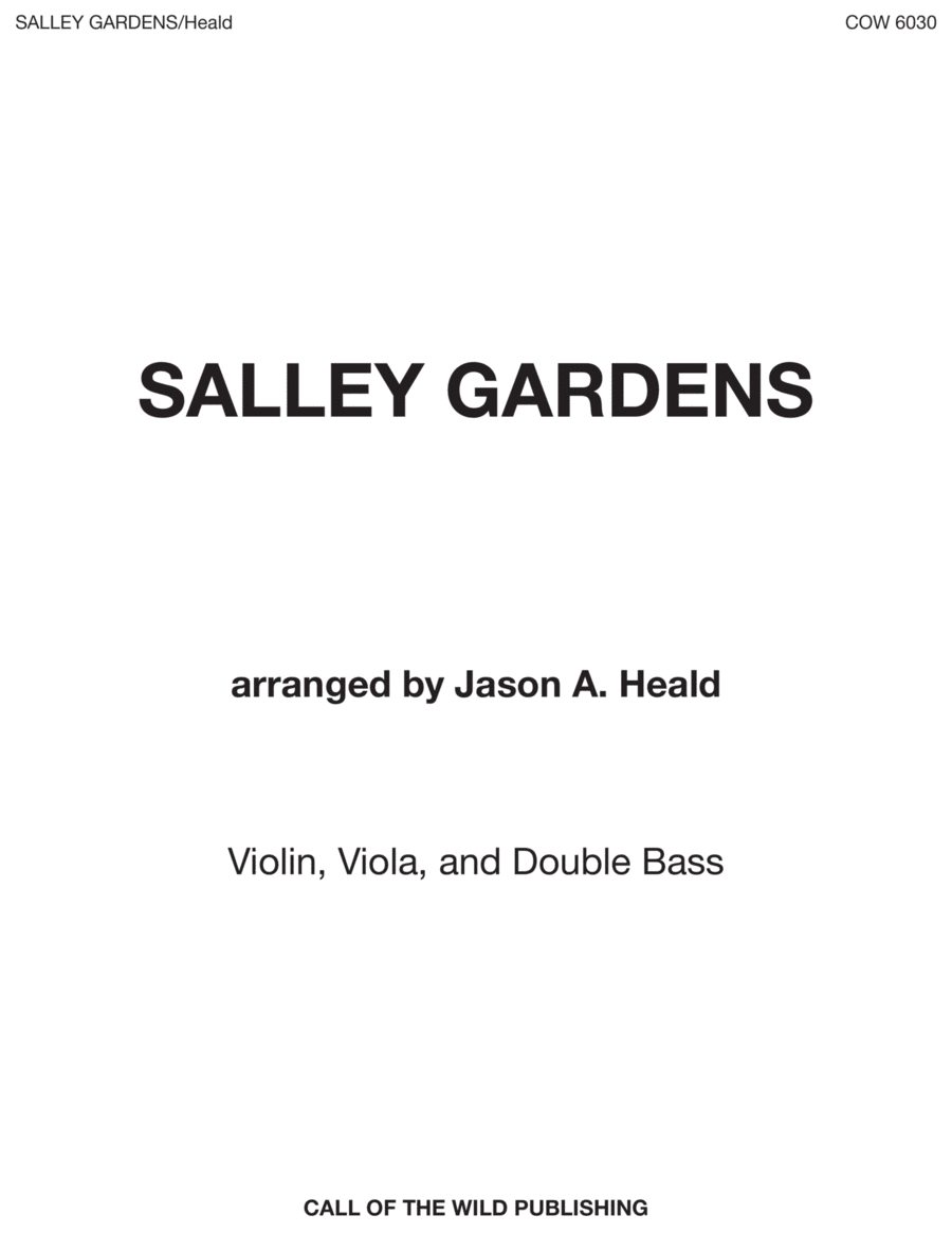 "Salley Gardens" for violin, viola, and double bass image number null