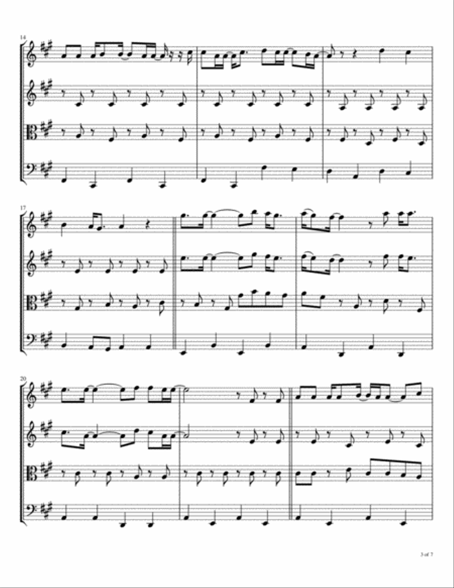 I've Just Seen A Face String Quartet scores gallery preview page 4