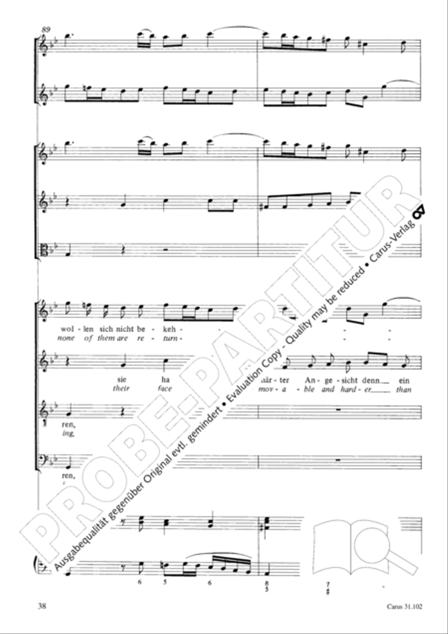 Lord God, your eyes are seeing truth in trusting (Herr, deine Augen sehen nach dem Glauben) ATB scores gallery preview page 39