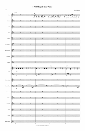 I Will Magnify Your Name (Orchestral Score)