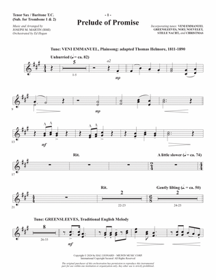 The Star Arising (A Cantata For Christmas) - Tenor Sax (sub. Trombone)