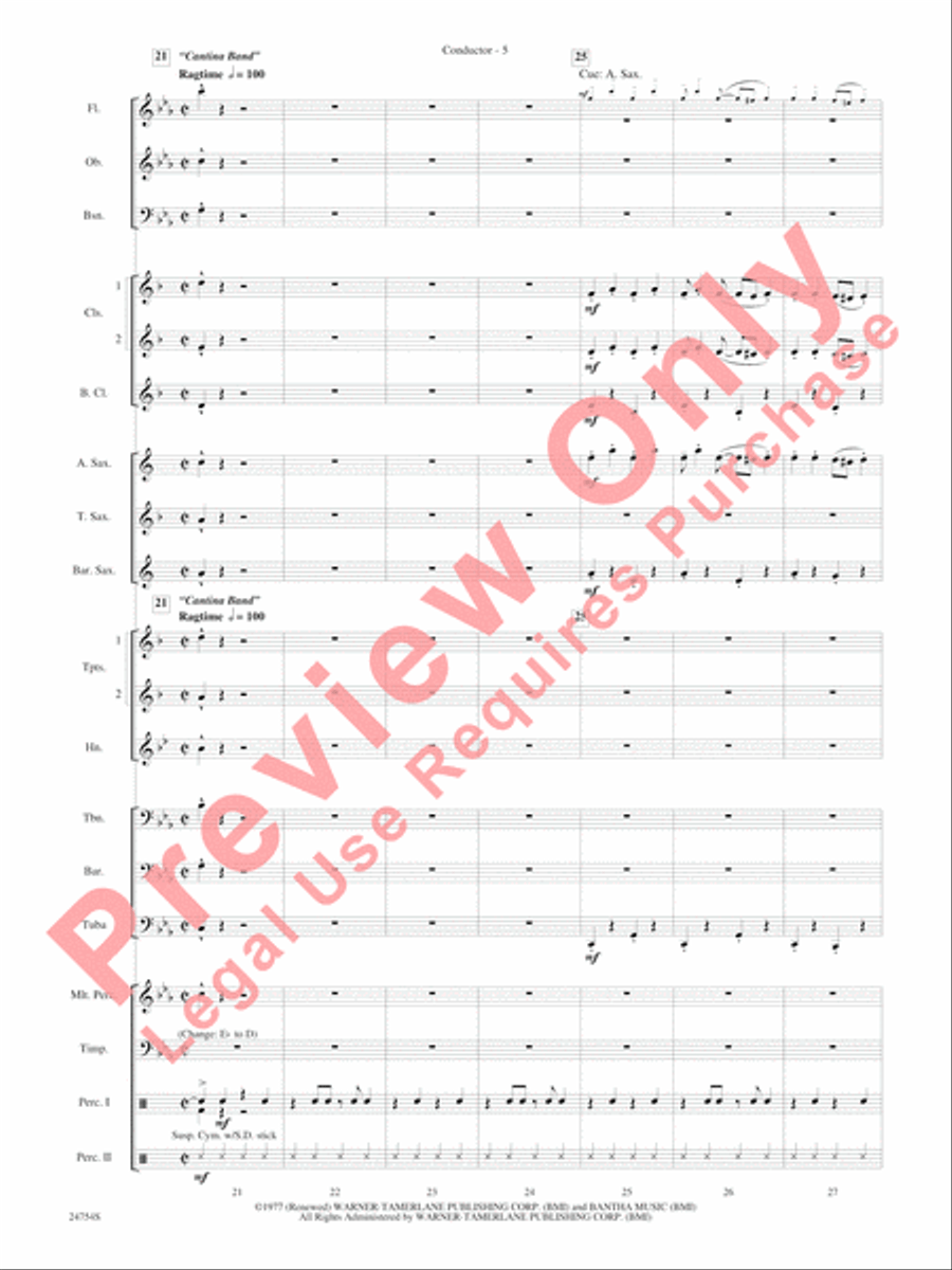 Selections from The Star Wars Saga Concert Band scores gallery preview page 8