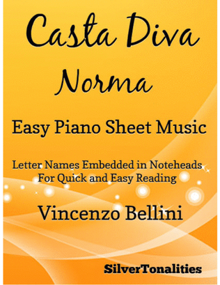 Book cover for Casta Diva Easy Piano Sheet Music
