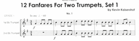 12 Fanfares For Two Trumpets, Set 1