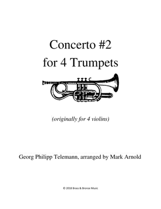 Telemann Concerto #2 for Four Trumpets (originally for 4 violins)