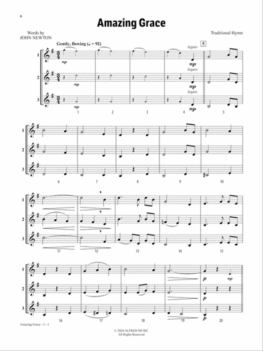 Solos, Duets & Trios for Winds: Patriotic Favorites (Clarinet/Trumpet/Baritone T.C./Tenor Saxophone) Woodwind Ensemble scores gallery preview page 4