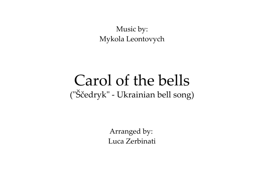 Carol of the bells (Shchedryk)(Ukrainian bell song) Chamber Music scores gallery preview page 1