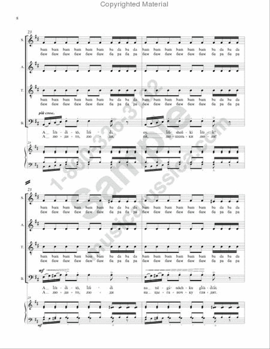 Magpie chatter ('Pushkin Wreath'-No.10) 4-Part scores gallery preview page 7