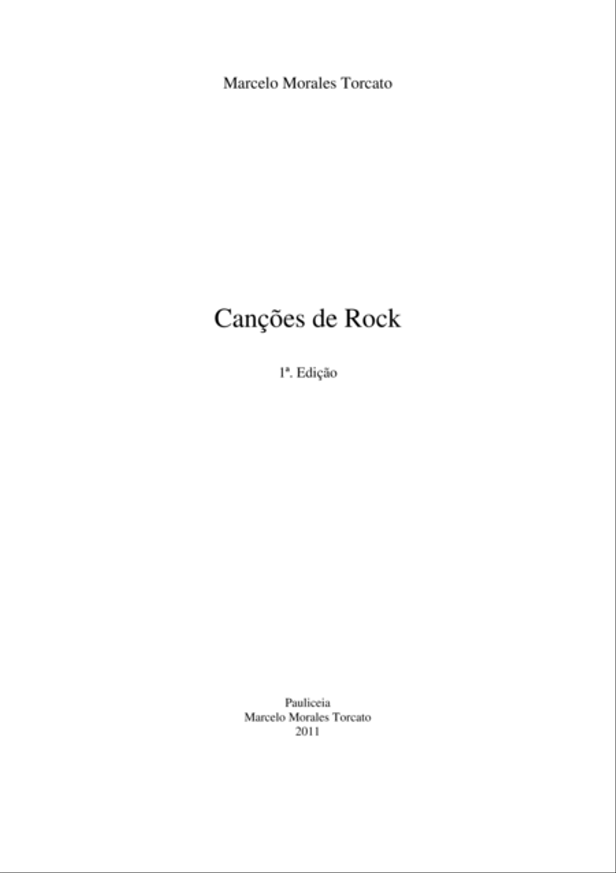 Canções de Rock Canções de Rock Piano, Vocal, Guitar scores gallery preview page 1